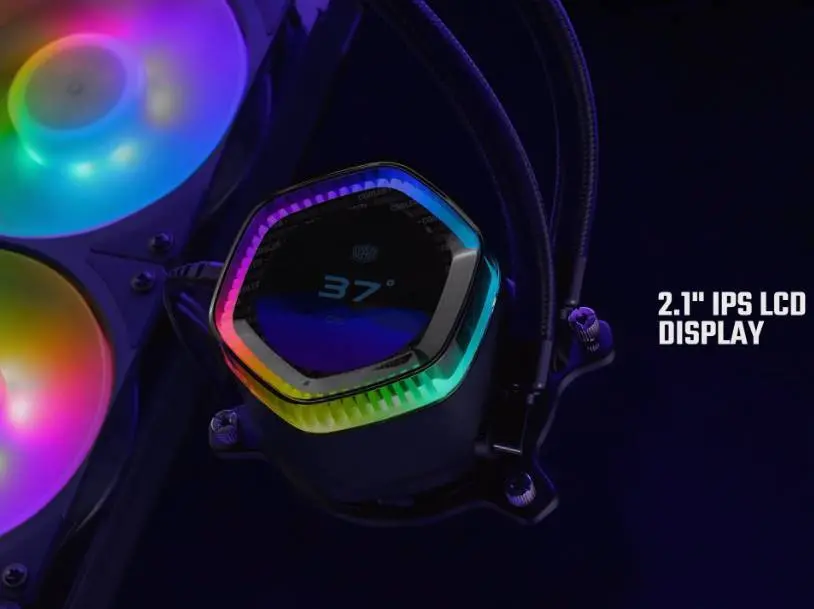 CE выпустила водяной радиатор MasterLiquid 360 оснащенный 2,1-дюймовым экраном - Компания Cooler Extreme официально анонсировала запуск нового радиатора с водяным охлаждением — MasterLiquid 360 Ice Magic Screen, известного за рубежом как MasterLiquid 360 ION. Продукт представляет собой инновационное решение в области систем охлаждения, обеспечивающее высокую эффективность и удлиненный срок службы благодаря использованию технологии шестиугольной водяной охлаждающей головки с двойной полостью GEN X, что позволяет разделять потоки горячей и холодной воды. CE выпустила водяной радиатор MasterLiquid 360 оснащенный 2,1-дюймовым экраном - Новости