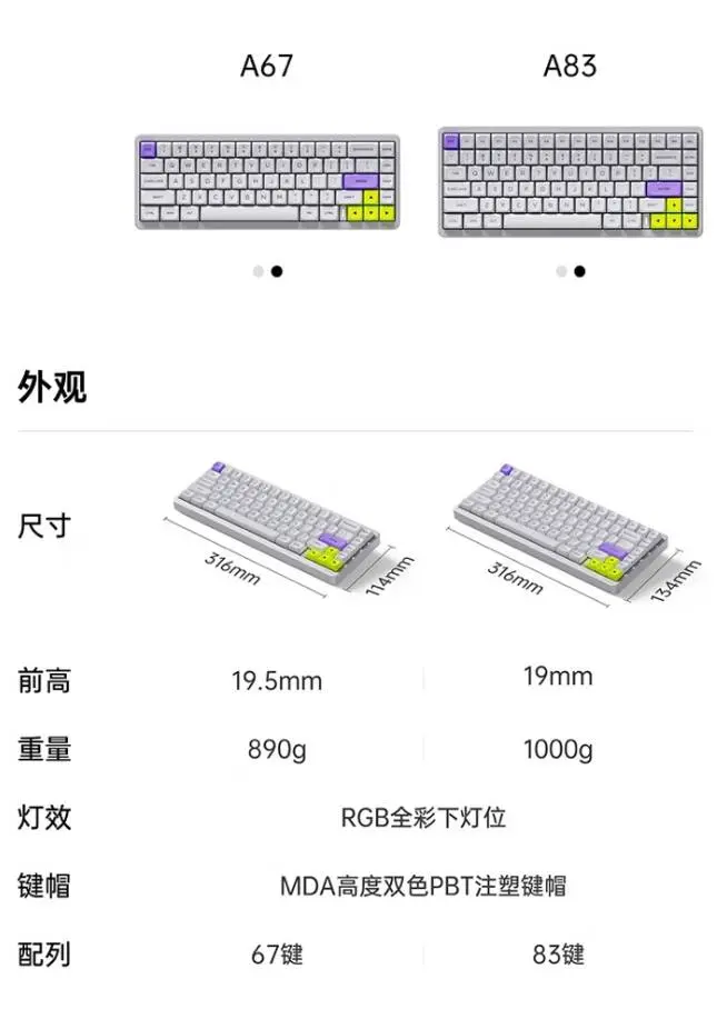 В Китае стартовали предварительные продажи клавиатур Leibai a-A83 и A67 - Беспроводная индукционная клавиатура Axis, представляемая суббрендом Leibai, поступила в предварительную продажу на платформе Jingdong. Модели A83 и A67 отличаются количеством клавиш: первая имеет 83 клавиши, вторая — 67. Цены на новинки составляют 749 юаней за A83 и 699 юаней за A67. В Китае стартовали предварительные продажи клавиатур Leibai a-A83 и A67 - Новости